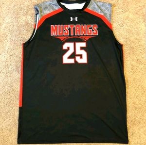 UNDER ARMOUR MUSTANGS WORKOUT BASKETBALL JERSEY☆NICE